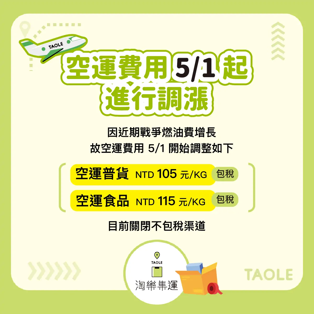 空運調漲